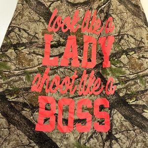 Camo coral tank top, size 3x